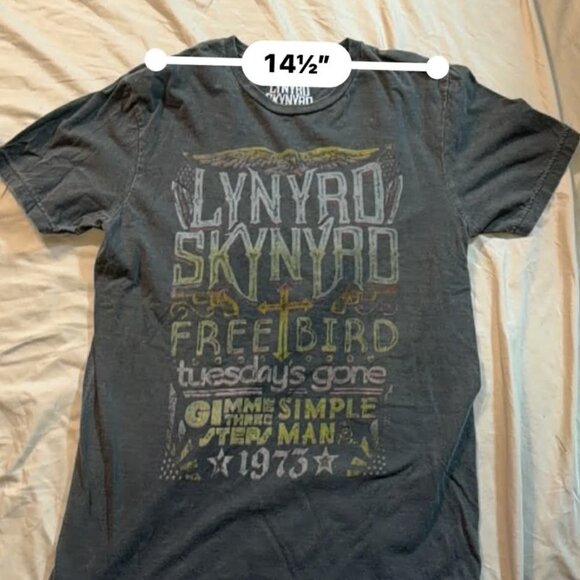 Lynyrd Skynyrd Graphic Short Sleeve Tee, dark grey w/ graphic, OVERSIZED XS - Picture 6 of 9